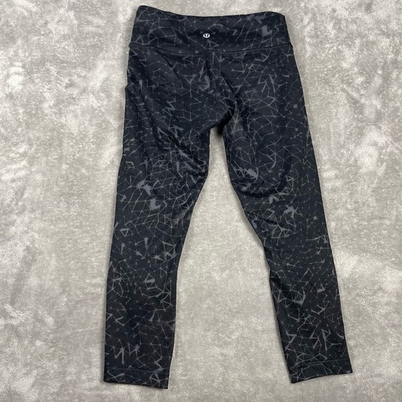 Lululemon Leggings Womens 4 Wunder Under Crop II Full-On Luon Star Crushed Gym - Picture 7 of 9